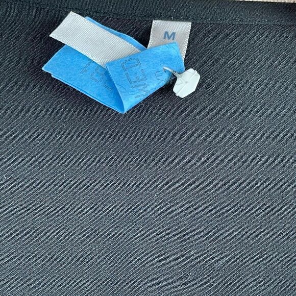 EUC Passports Womens Black 3/4 Sleeve Top with a Studded Pattern in Front Size M - Picture 7 of 8